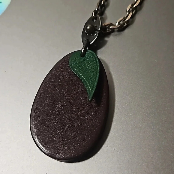 Hermes Eggplant Aubergine Bag Charm - Picture 3 of 4